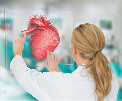 Лікар-кардіолог і схема серця